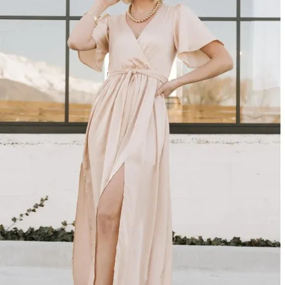 Baltic Born | Dresses | Womens Baltic Born Satin Maxi Dress Size M |  Poshmark
